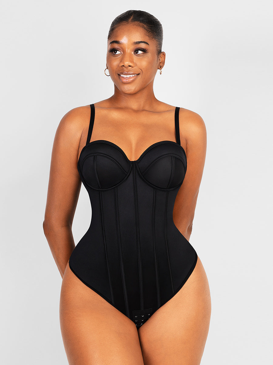 Shapewear Tummy Control Corset Thong Bodysuit