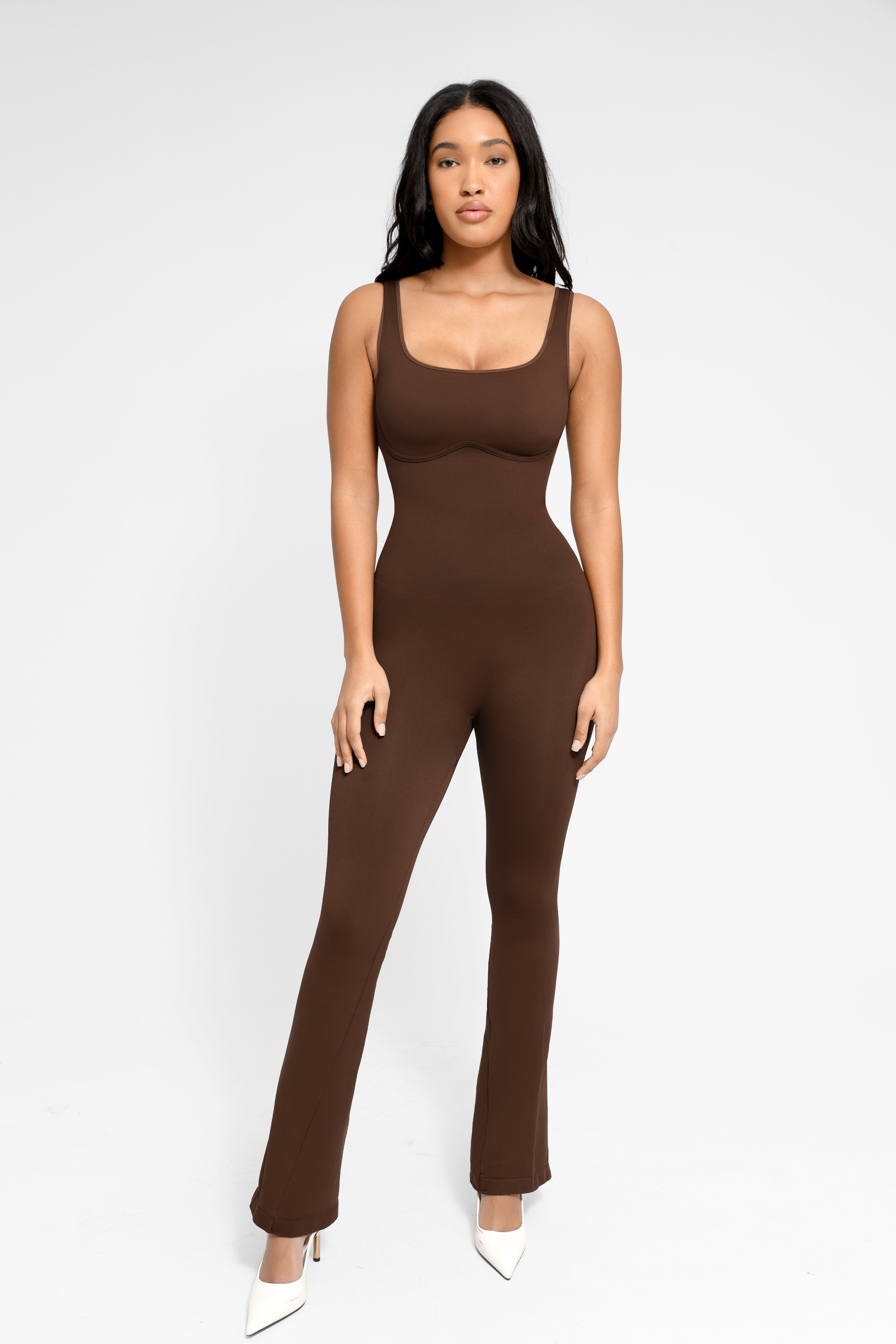 Flared Square Neck Jumpsuit