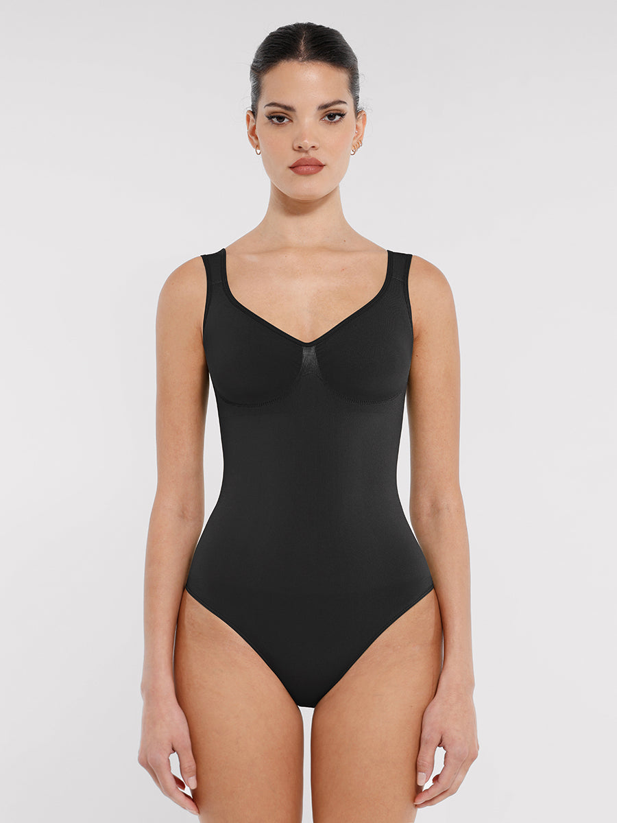 Diamond Neck Tummy Control Brief Bodysuit