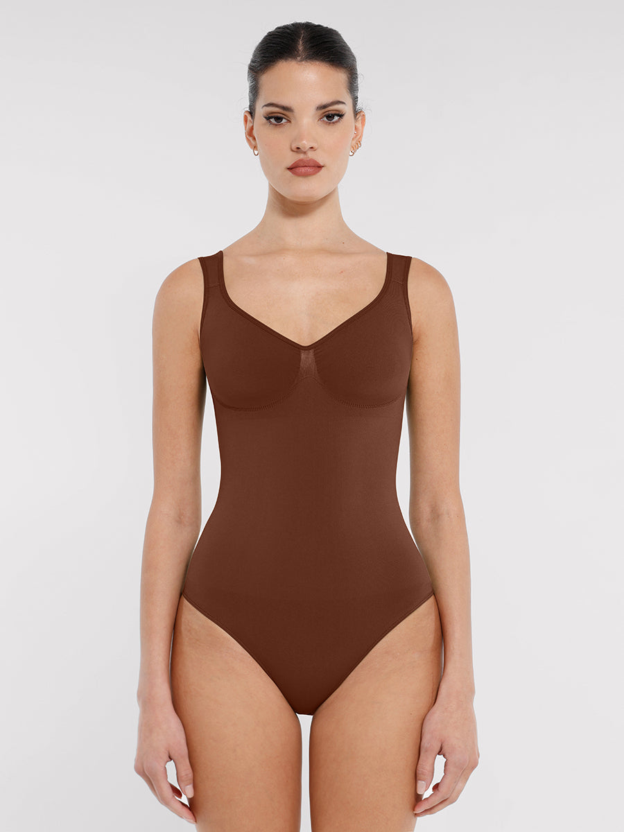 Diamond Neck Tummy Control Brief Bodysuit