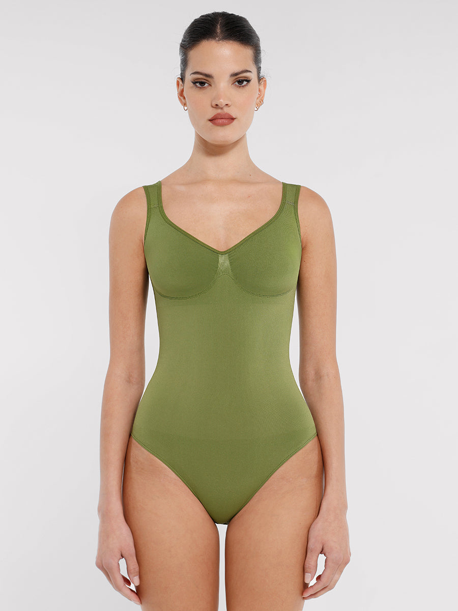 Diamond Neck Tummy Control Brief Bodysuit